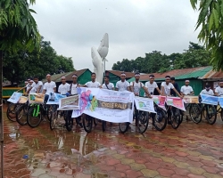 মুজিব জলবায়ু সমৃদ্ধি পরিকল্পনা বাস্তবায়নের দাবিতে সুনামগঞ্জে সাইকেল রেলী